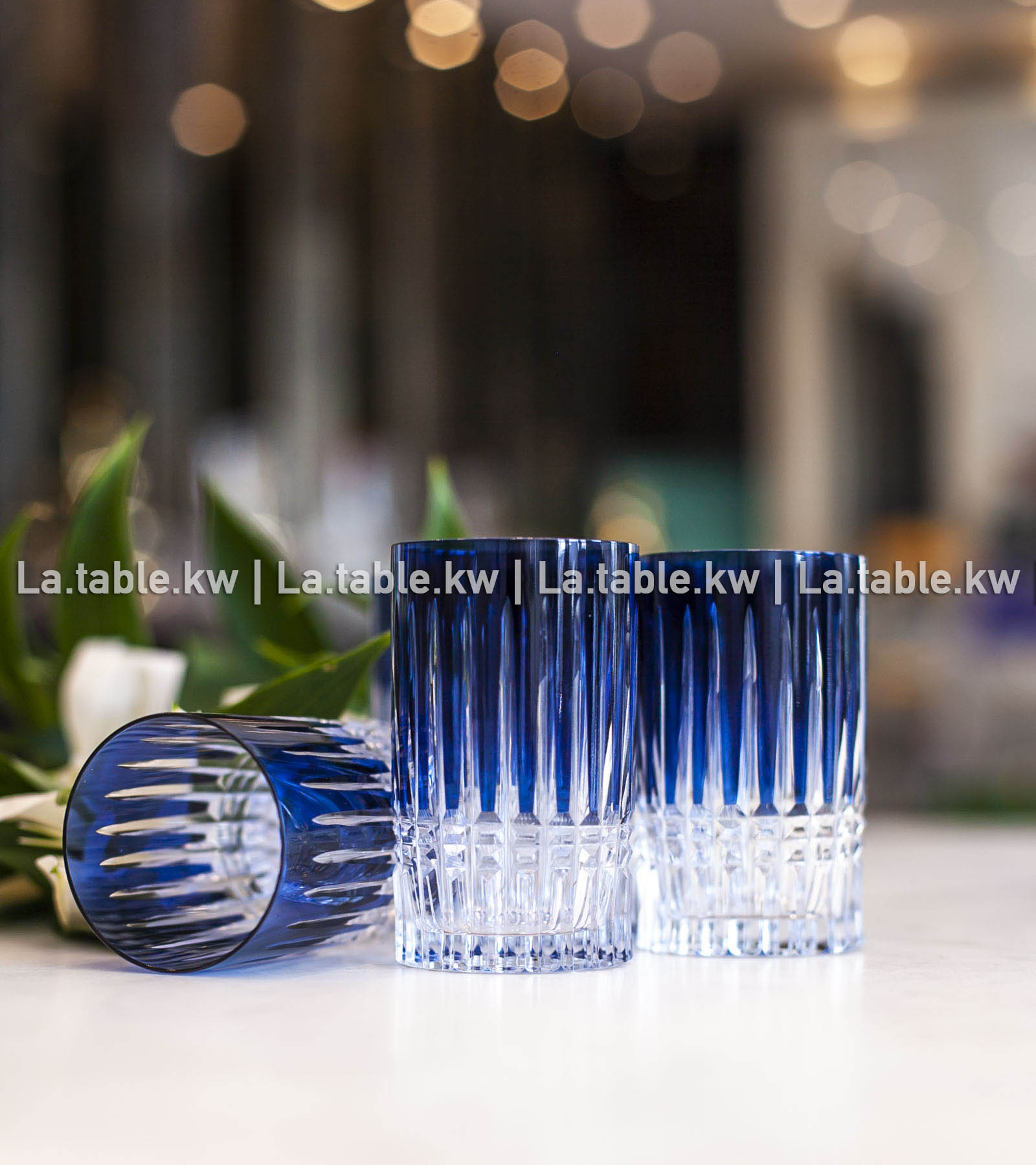 Navy Blue Allure Mini Water Glasses  / آلور كاسات مياه صغيره- أزرق غامق