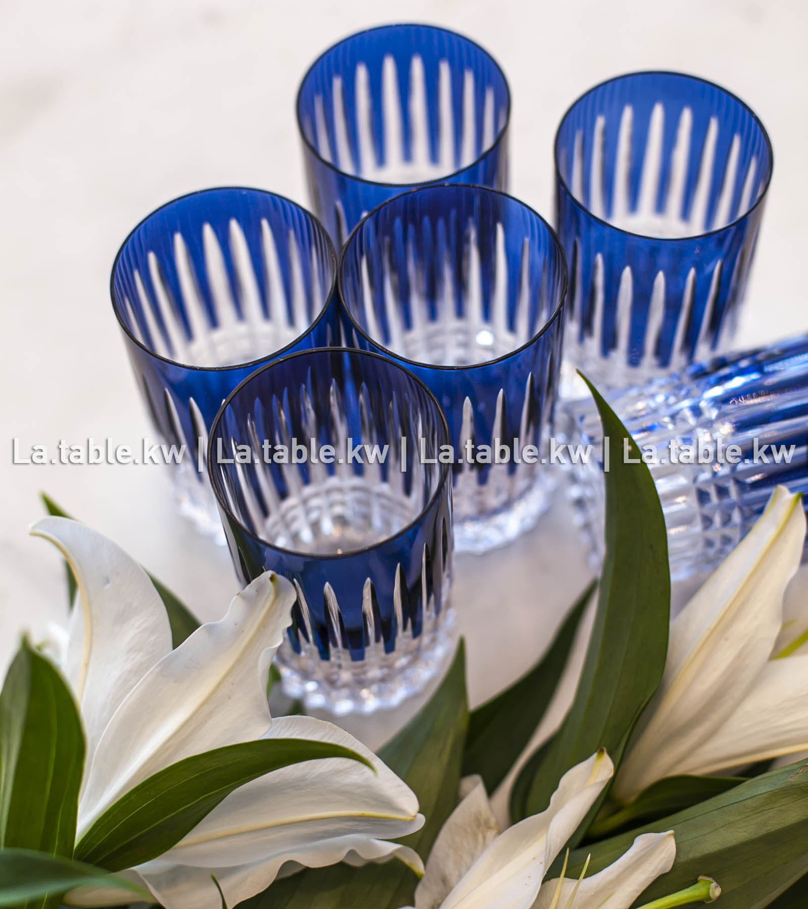 Navy Blue Allure Mini Water Glasses  / آلور كاسات مياه صغيره- أزرق غامق