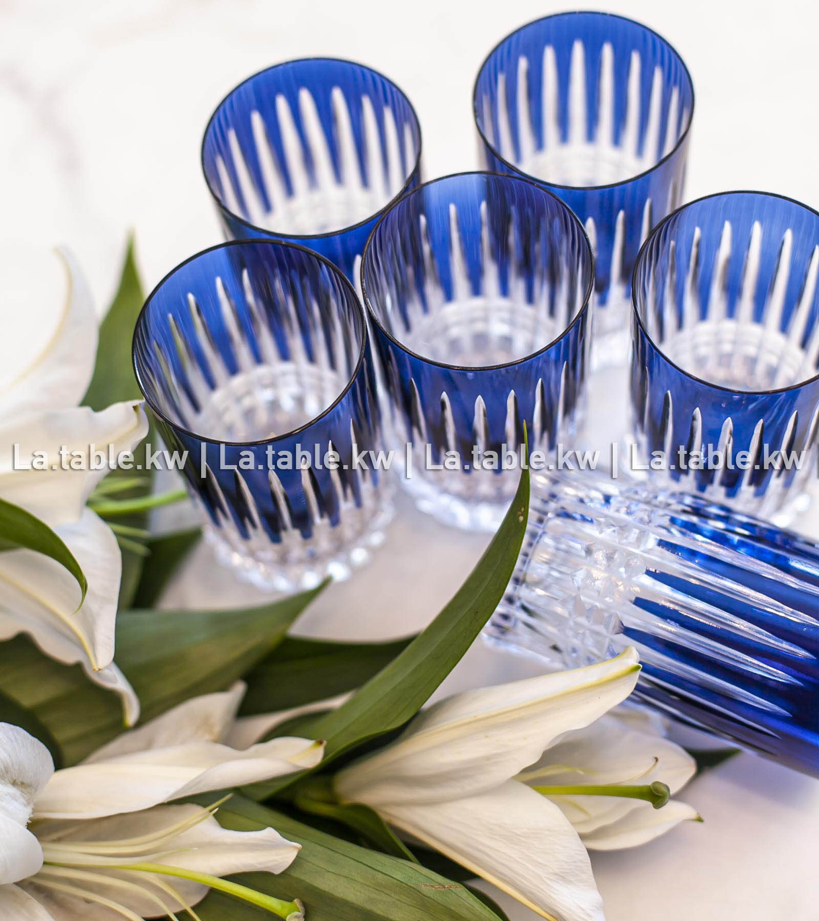 Navy Blue Allure Mini Water Glasses  / آلور كاسات مياه صغيره- أزرق غامق