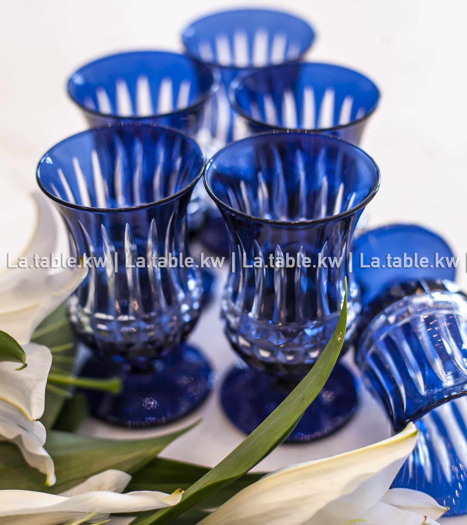 Navy Blue Allure Mini Juice Glasses  / آلور كاسات عصير صغيره -أزرق غامق