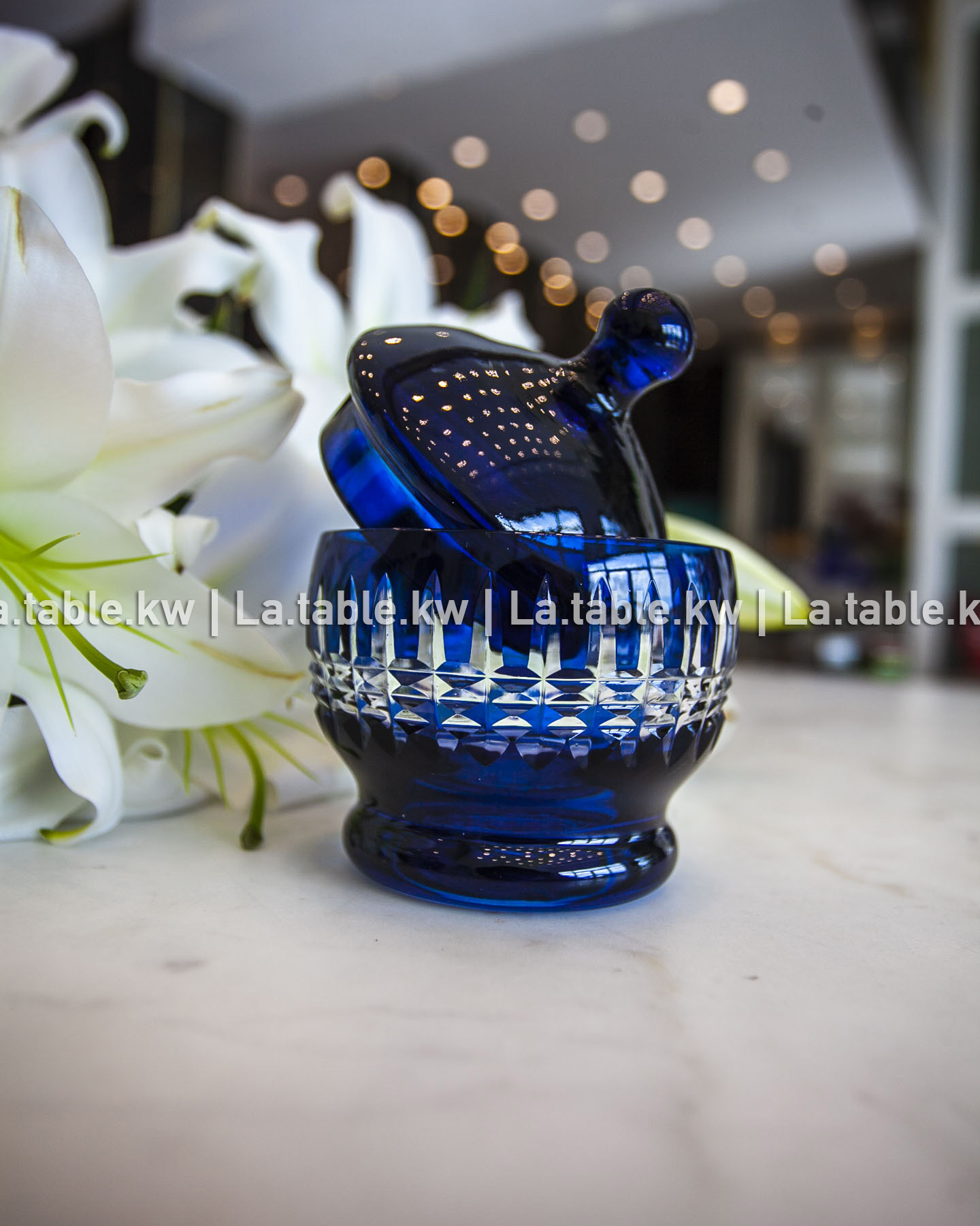 Navy Blue Allure Sugar Jar / آلور سكريه -أزرق غامق