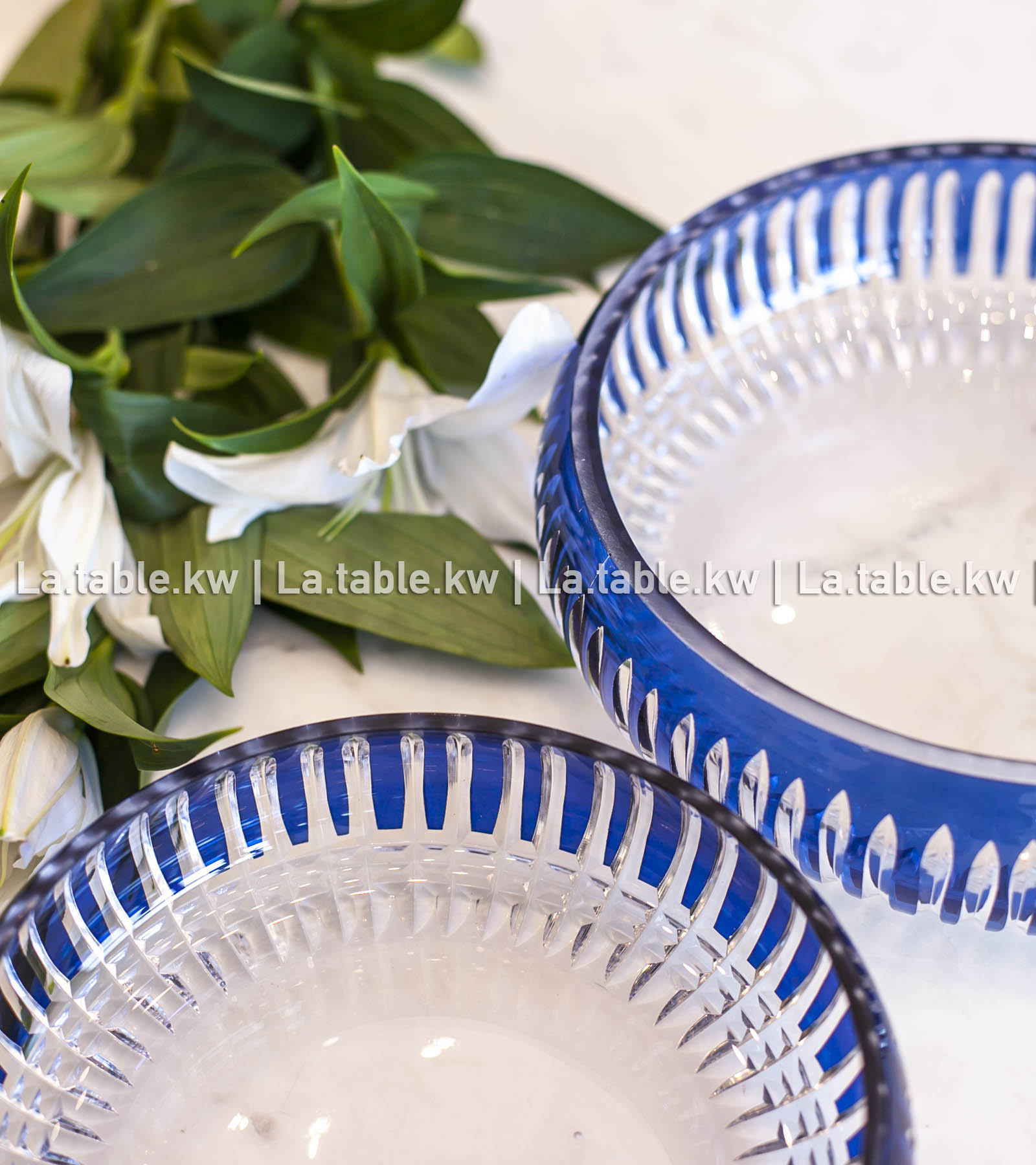 Navy Blue Allure Curved Standless Bowls / آلور  وعاء منحني من غير قاعده-أزرق غامق