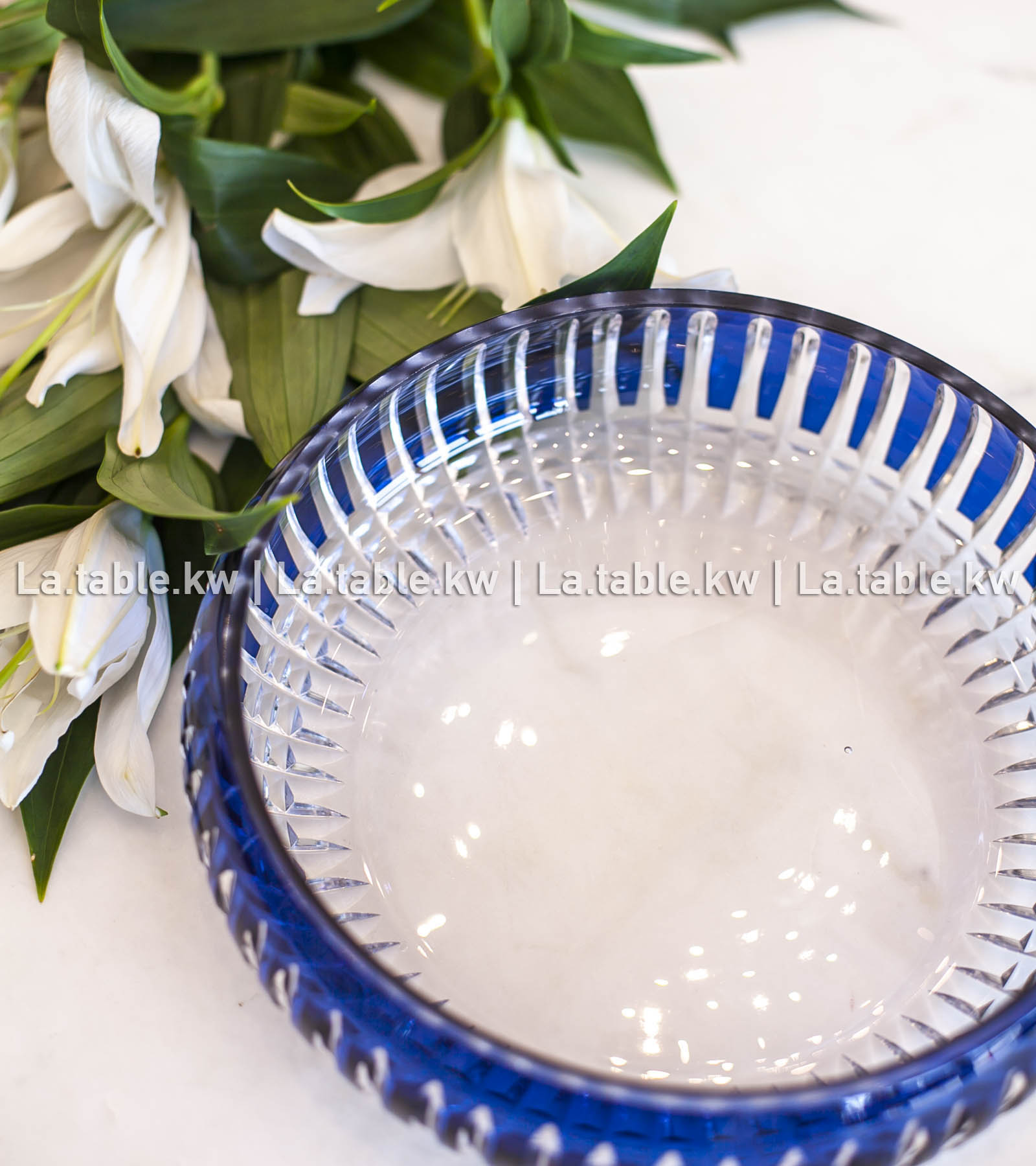 Navy Blue Allure Curved Standless Bowls / آلور  وعاء منحني من غير قاعده-أزرق غامق