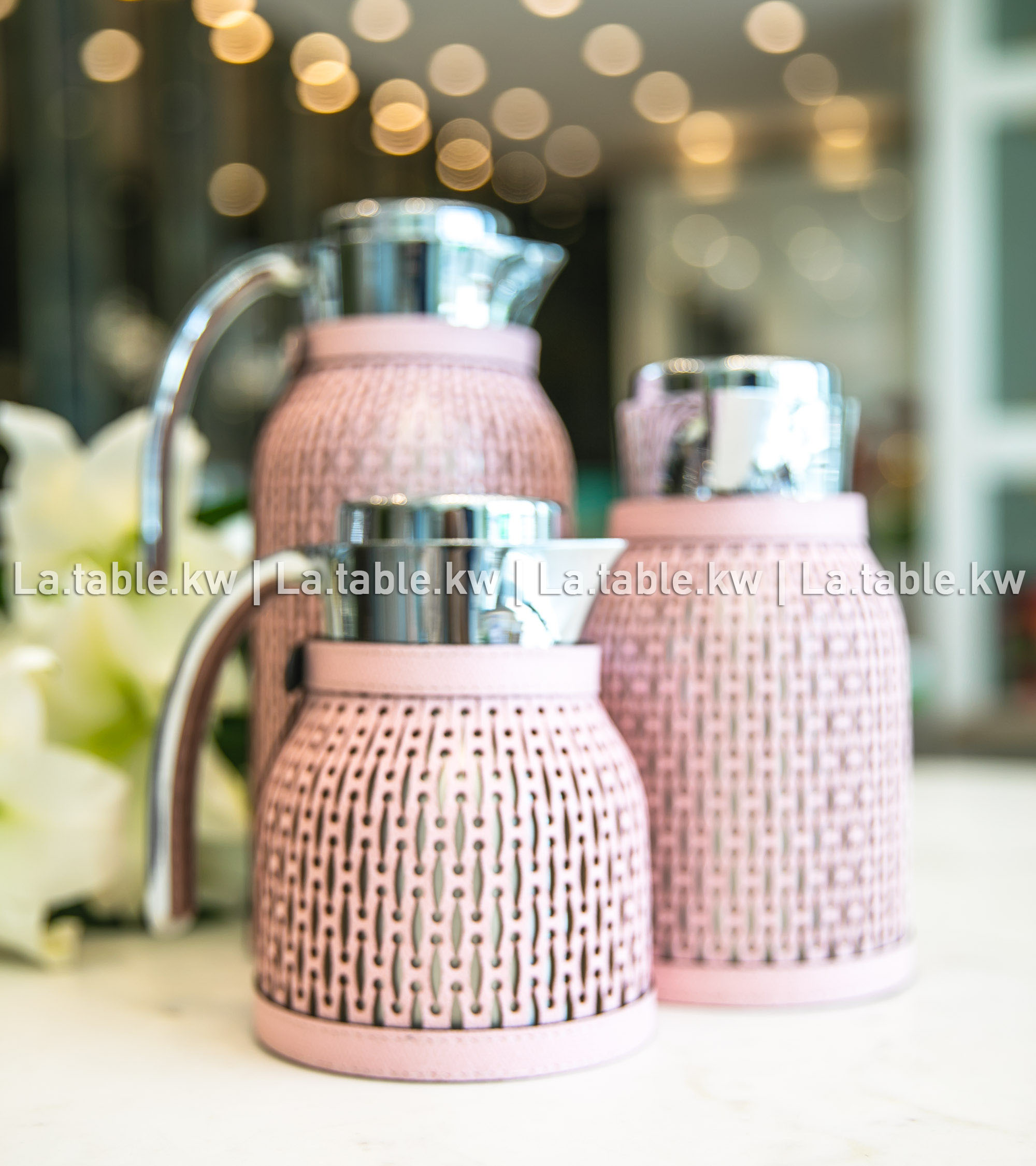 Baby Pink Diana Leather Carafe