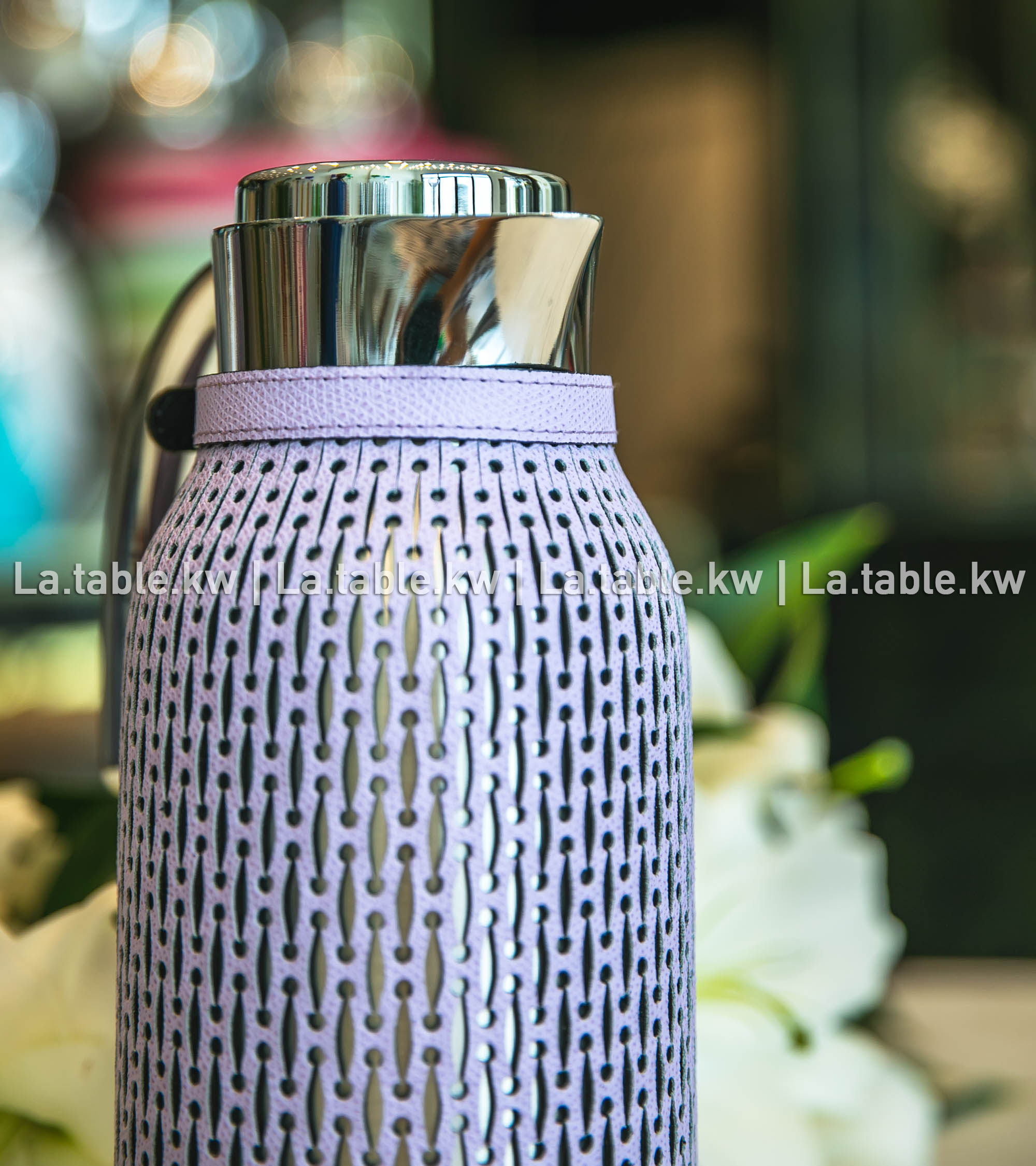 Lavender Diana Leather Carafe