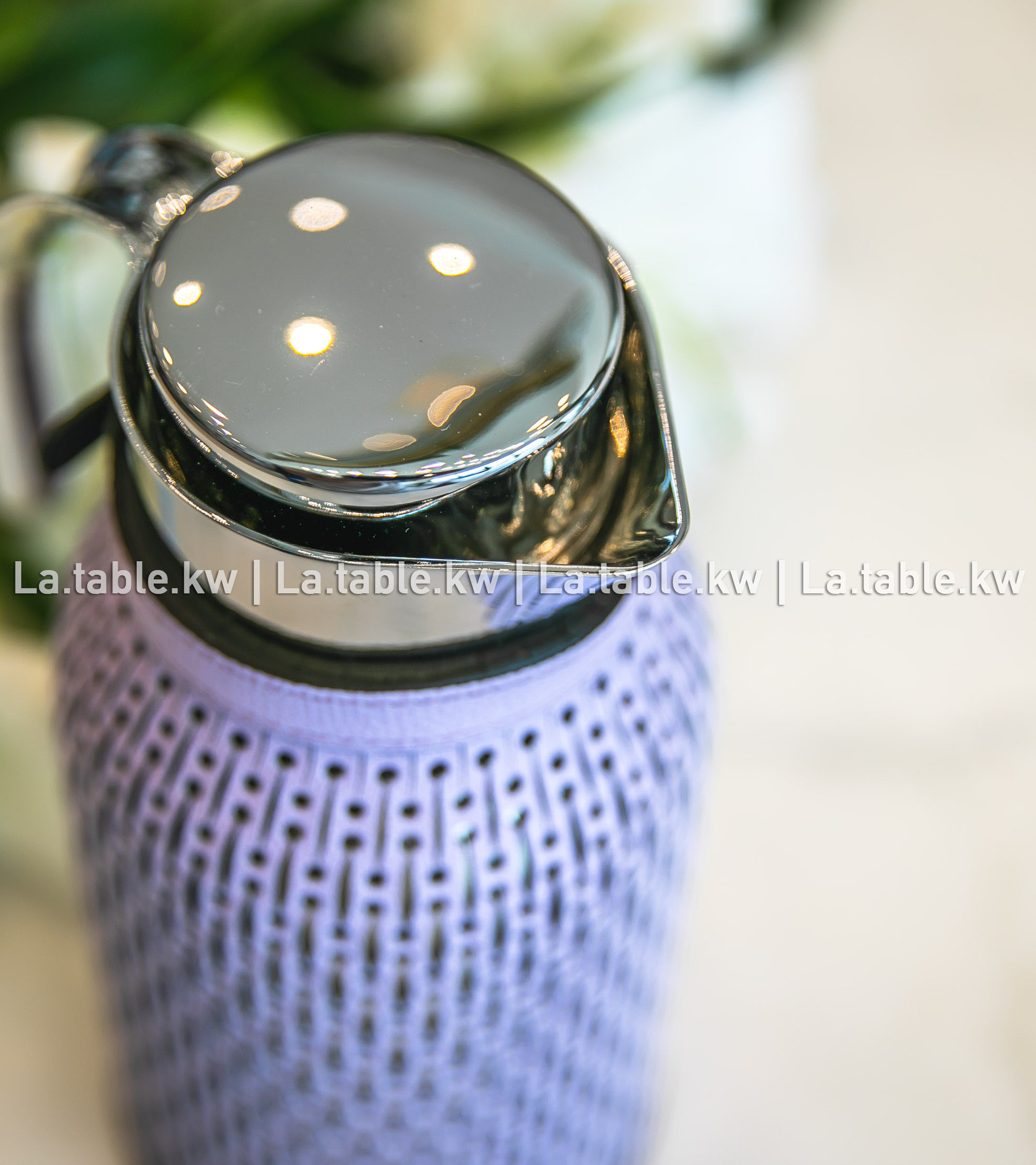 Lavender Diana Leather Carafe