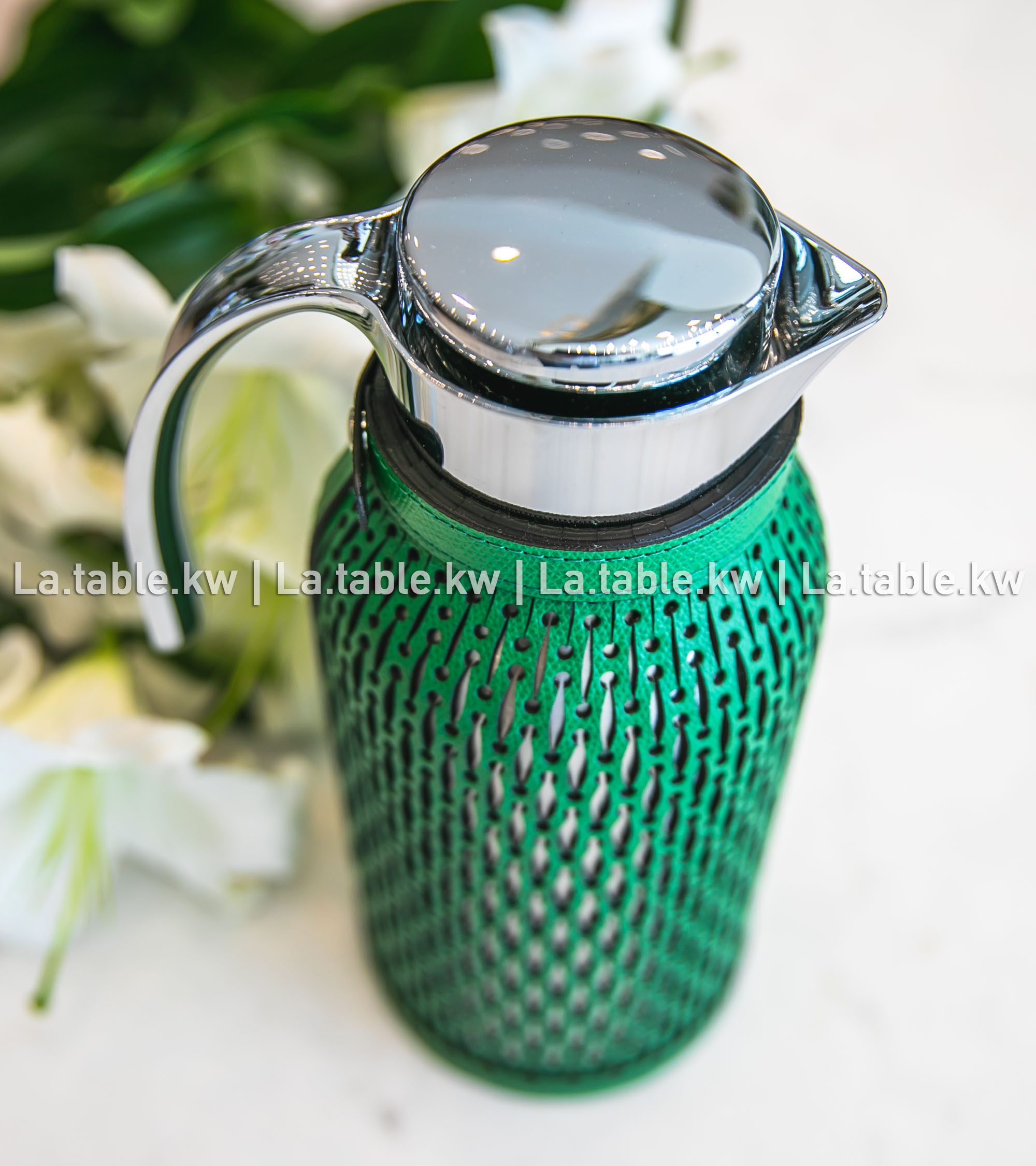 Dark Green Diana Leather Carafe