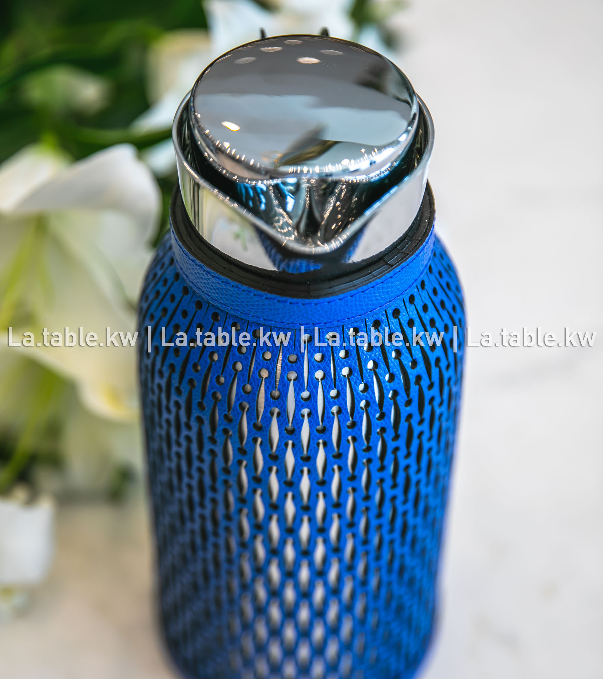 Electric Blue Diana Leather Carafe