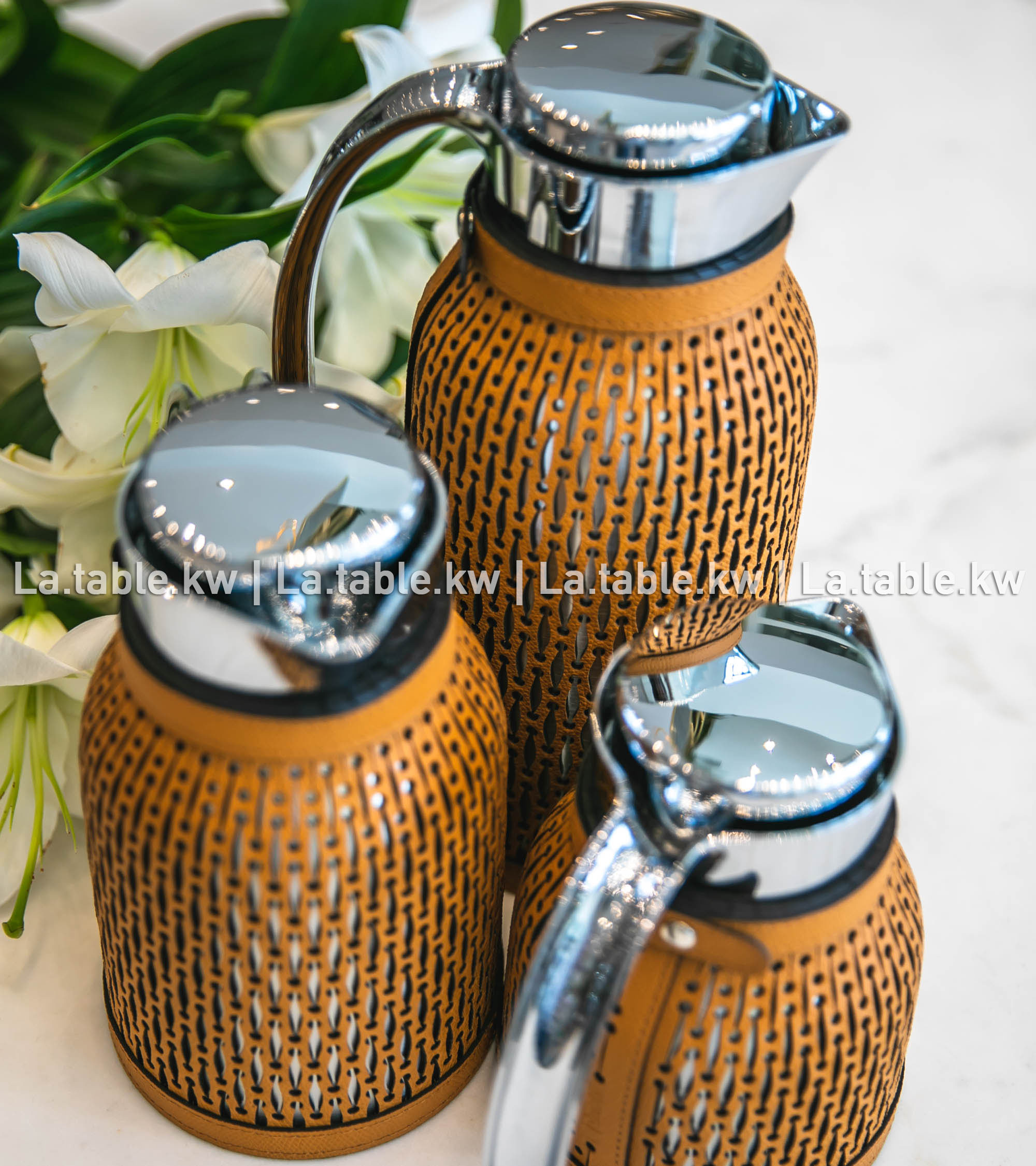 Tan Diana Leather Carafe