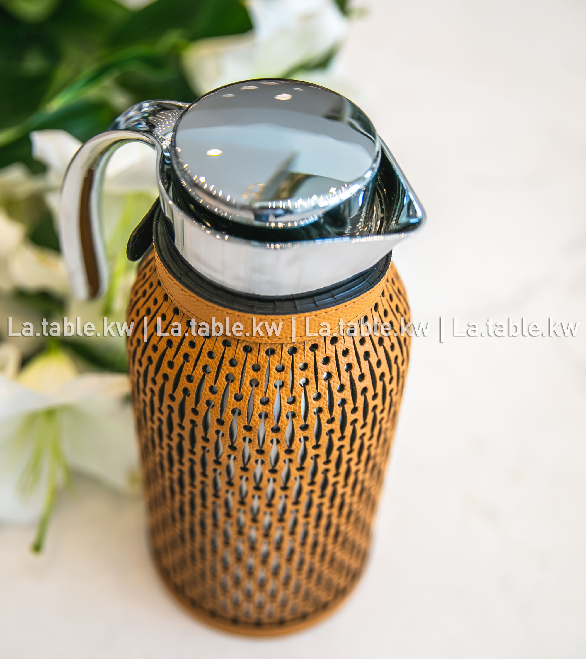 Tan Diana Leather Carafe