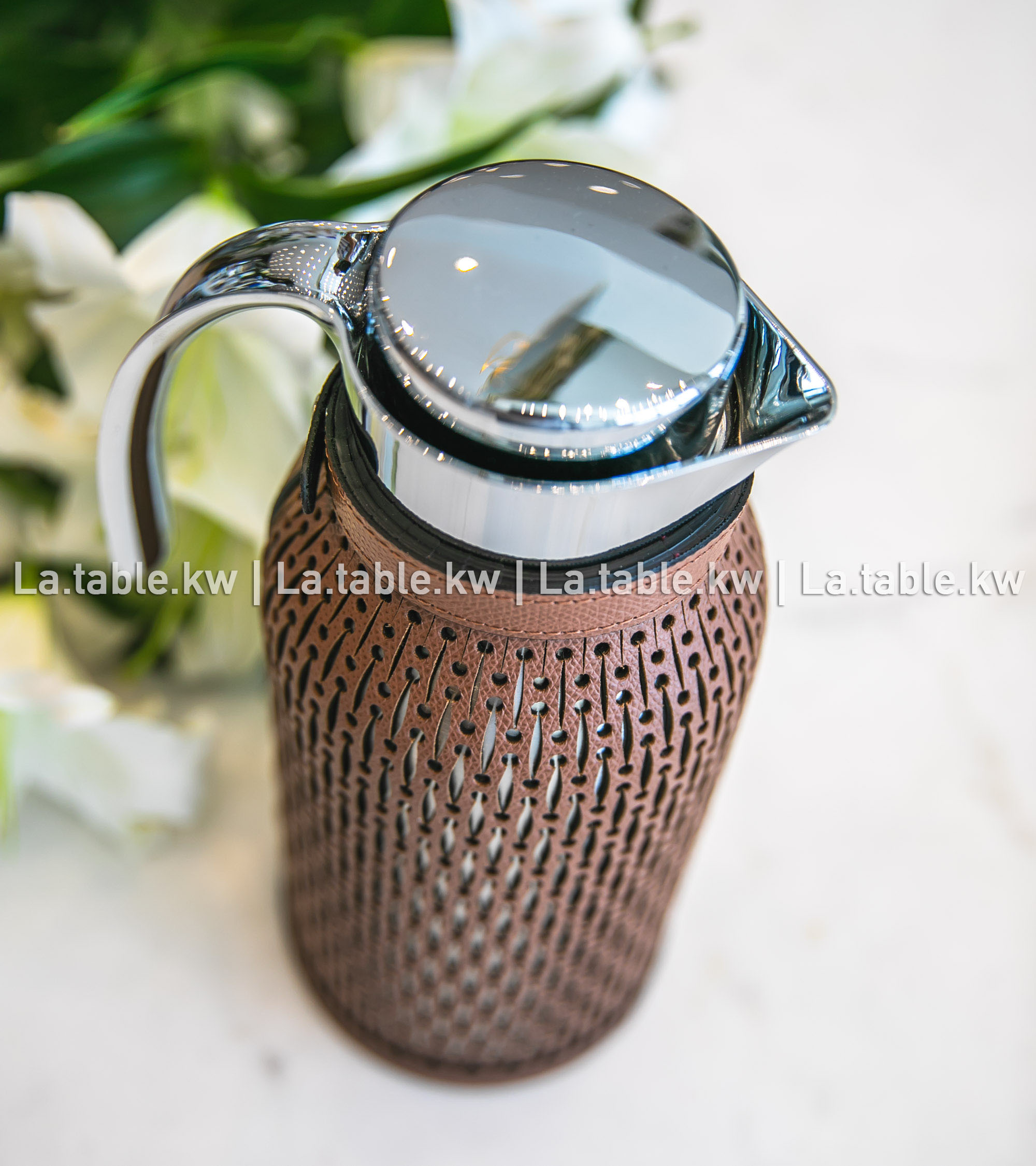 Chocolate Diana Leather Carafe