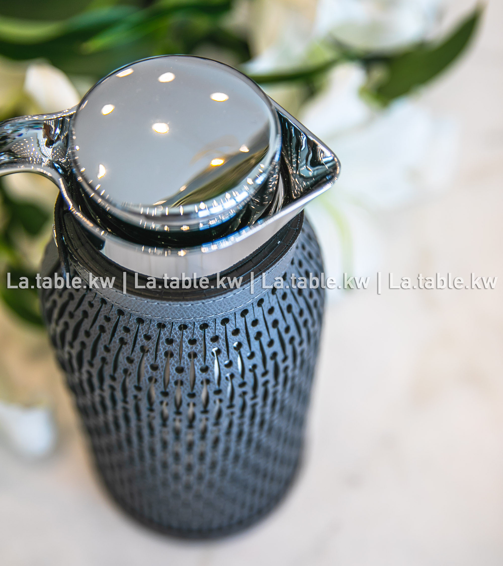 Dark Gray Diana Leather Carafe