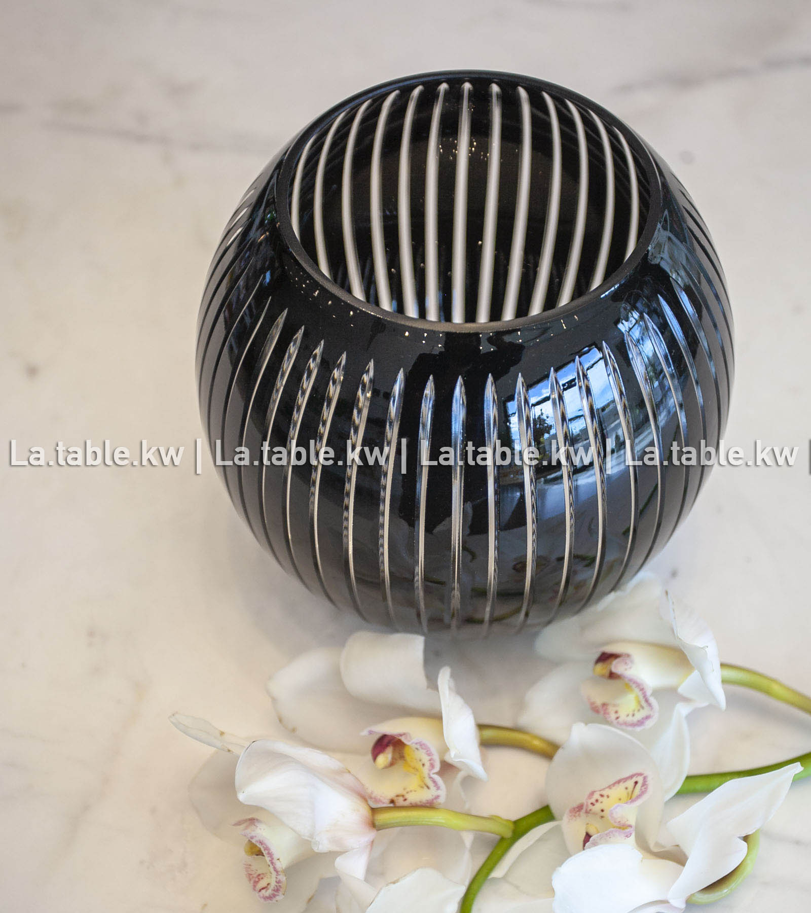 Black Classic Ball Vase