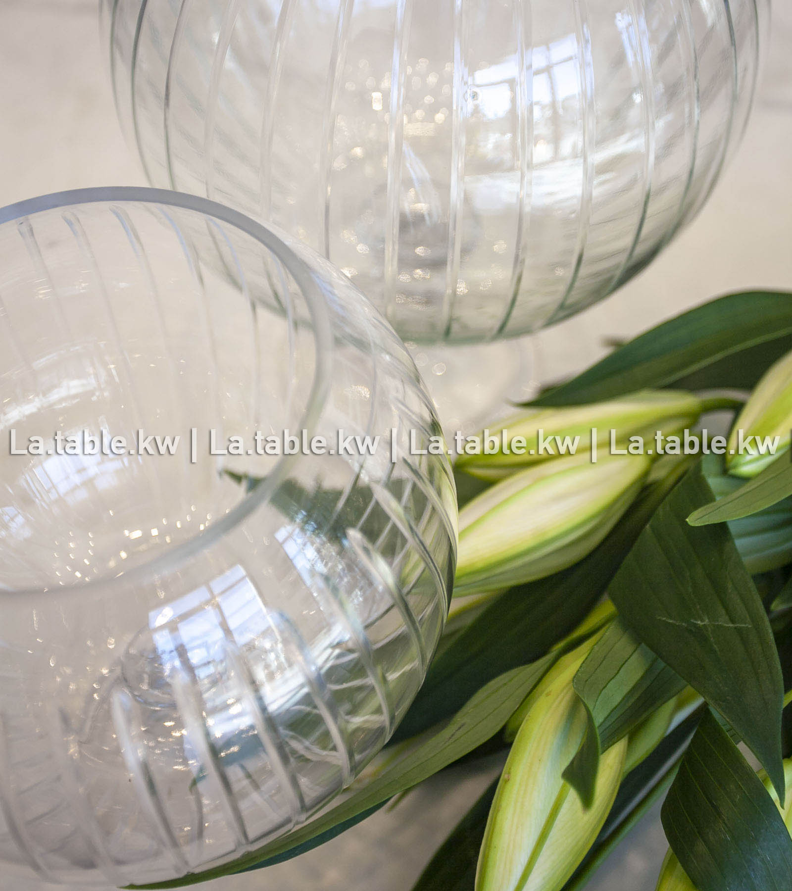 Transparent Classic Ball Vase with Stand