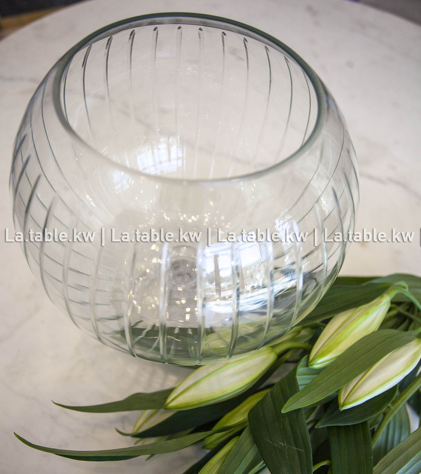 Transparent Classic Ball Vase with Stand