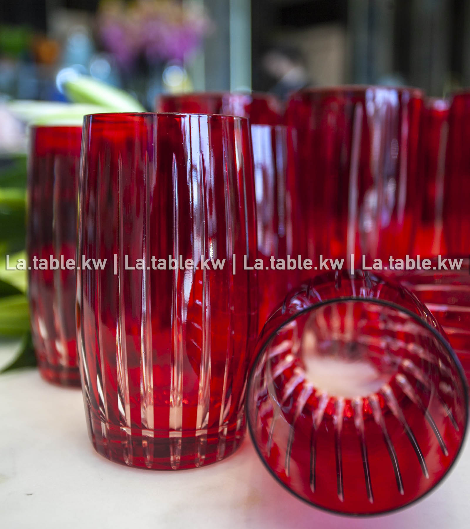 Scarlet Red Classic Water Glasses