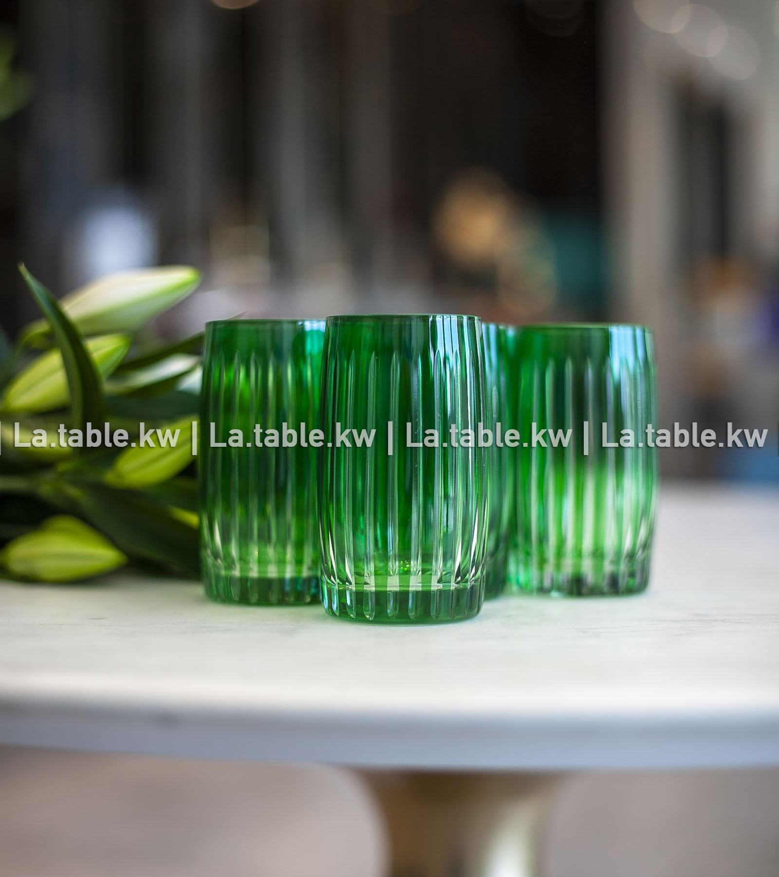 Green Classic Water Glasses