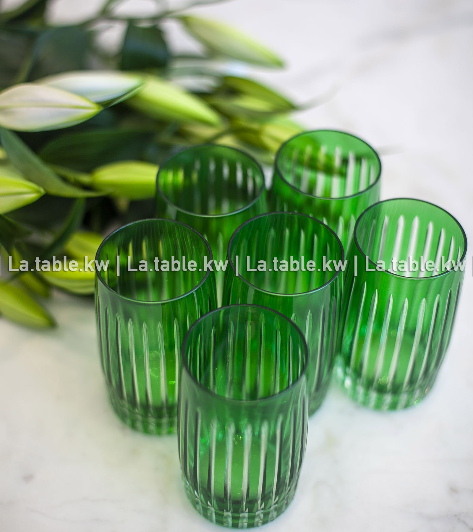 Green Classic Water Glasses