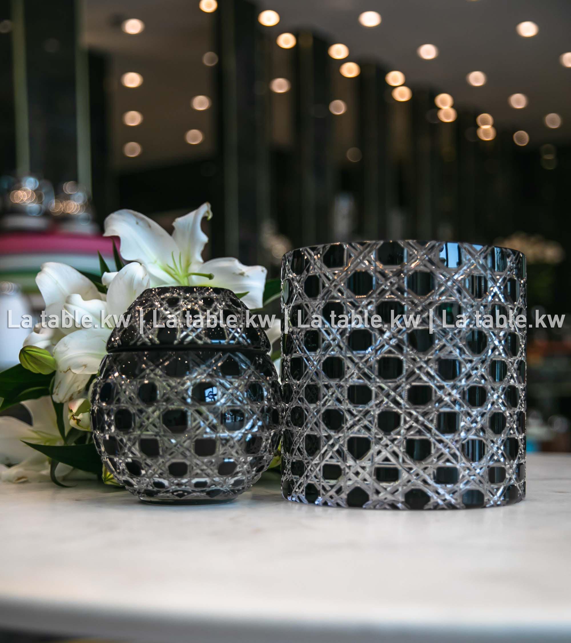 Black Q Collection Tissue and Trash Box Set