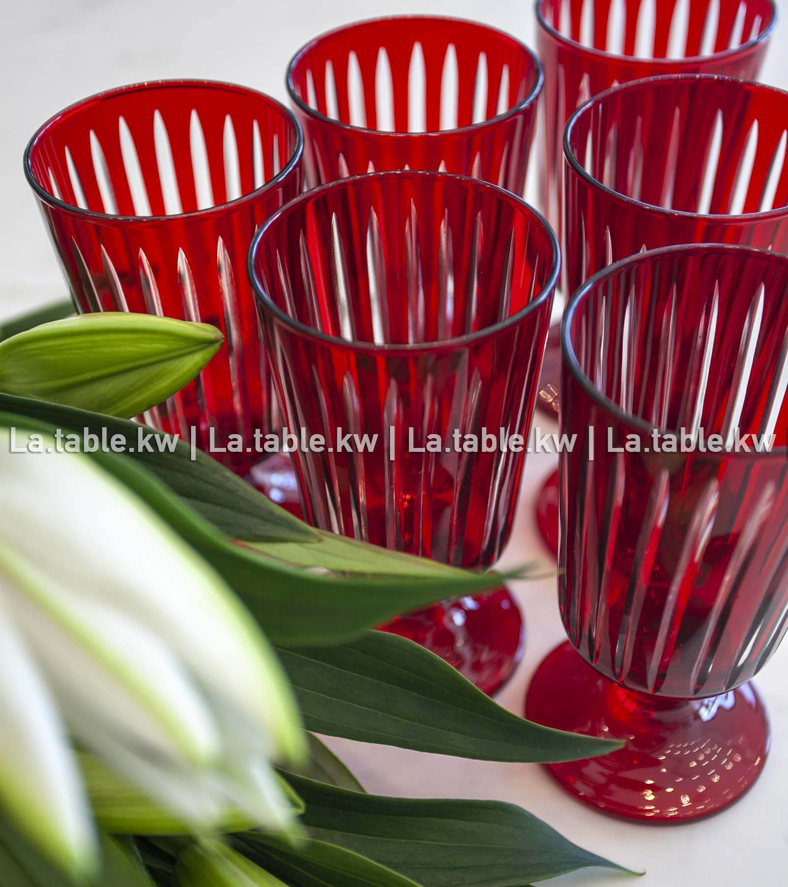 Scarlet Red Classic Juice Glasses